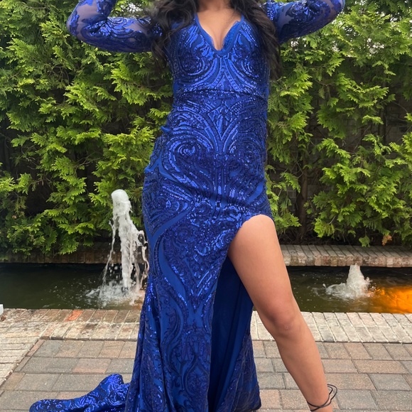 Blue Prom Dress - Picture 3 of 6